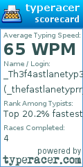 Scorecard for user _thefastlanetyprr_