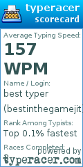 Scorecard for user bestinthegamejit