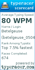 Scorecard for user betelgeuse_05042025
