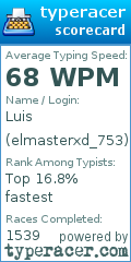Scorecard for user elmasterxd_753