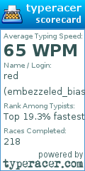 Scorecard for user embezzeled_bias