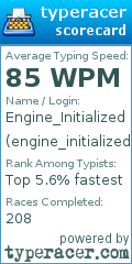 Scorecard for user engine_initialized