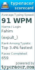 Scorecard for user expult_