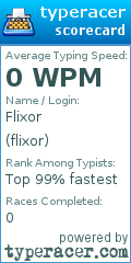 Scorecard for user flixor