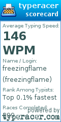 Scorecard for user freezingflame