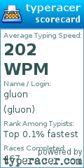 Scorecard for user gluon