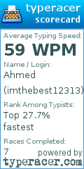 Scorecard for user imthebest12313