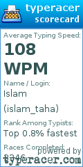Scorecard for user islam_taha