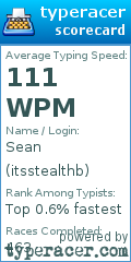 Scorecard for user itsstealthb