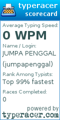 Scorecard for user jumpapenggal