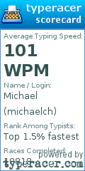 Scorecard for user michaelch