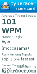 Scorecard for user moccasama