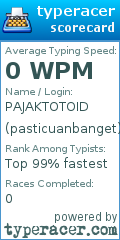Scorecard for user pasticuanbanget