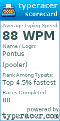 Scorecard for user pooler