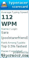 Scorecard for user poolstarerfriend