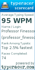 Scorecard for user professor_finessor