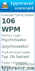 Scorecard for user psychosaeko