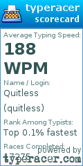 Scorecard for user quitless