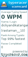 Scorecard for user rastaman__10