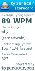 Scorecard for user remedyrain