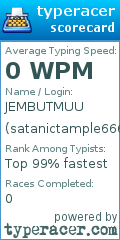 Scorecard for user satanictample666