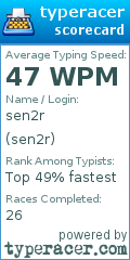 Scorecard for user sen2r