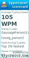 Scorecard for user sosig_person