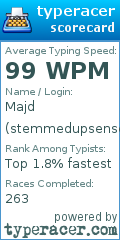 Scorecard for user stemmedupsense