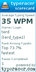 Scorecard for user terd_typez