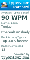 Scorecard for user therealslimshady111111111