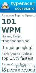 Scorecard for user trogdognoglog