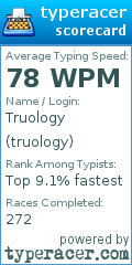Scorecard for user truology