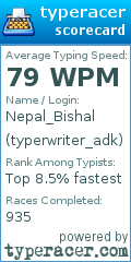 Scorecard for user typerwriter_adk