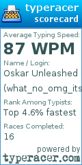 Scorecard for user what_no_omg_its_oskar