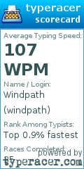Scorecard for user windpath